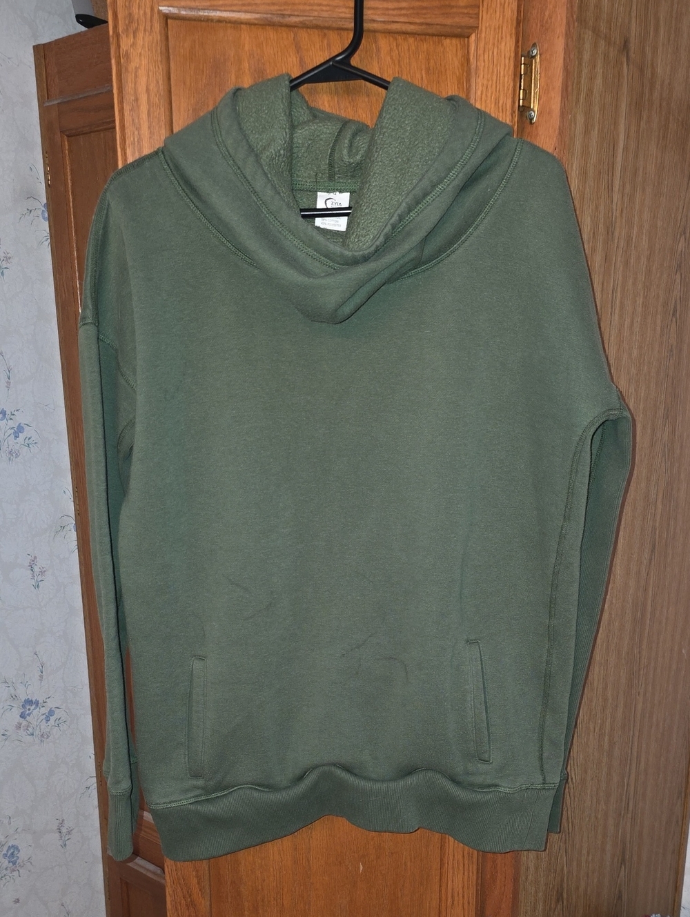 Women's Olive Green Pullover Hoodie Sweatshirt